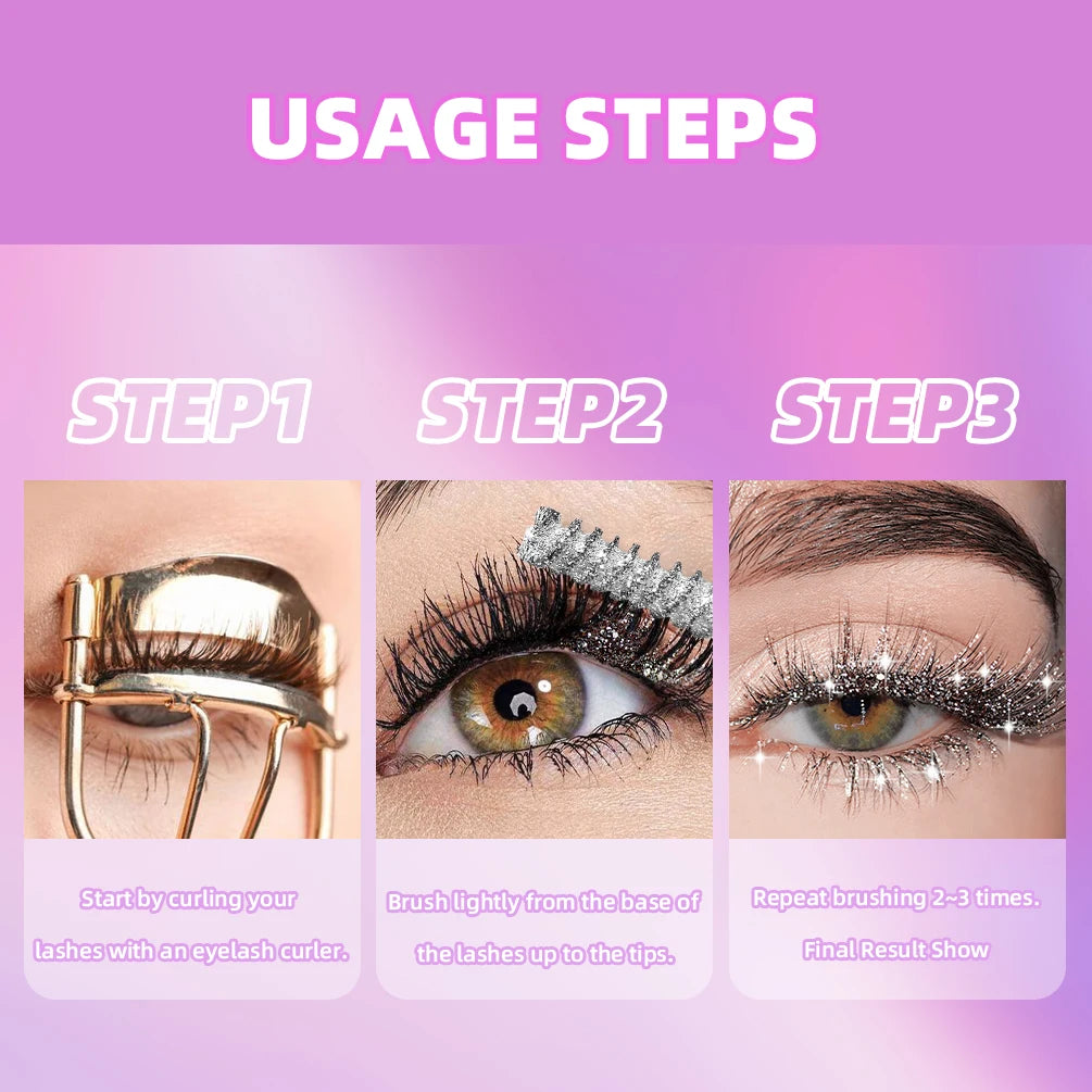 1 PC Diamond Mascara Shining Galaxy Sequins