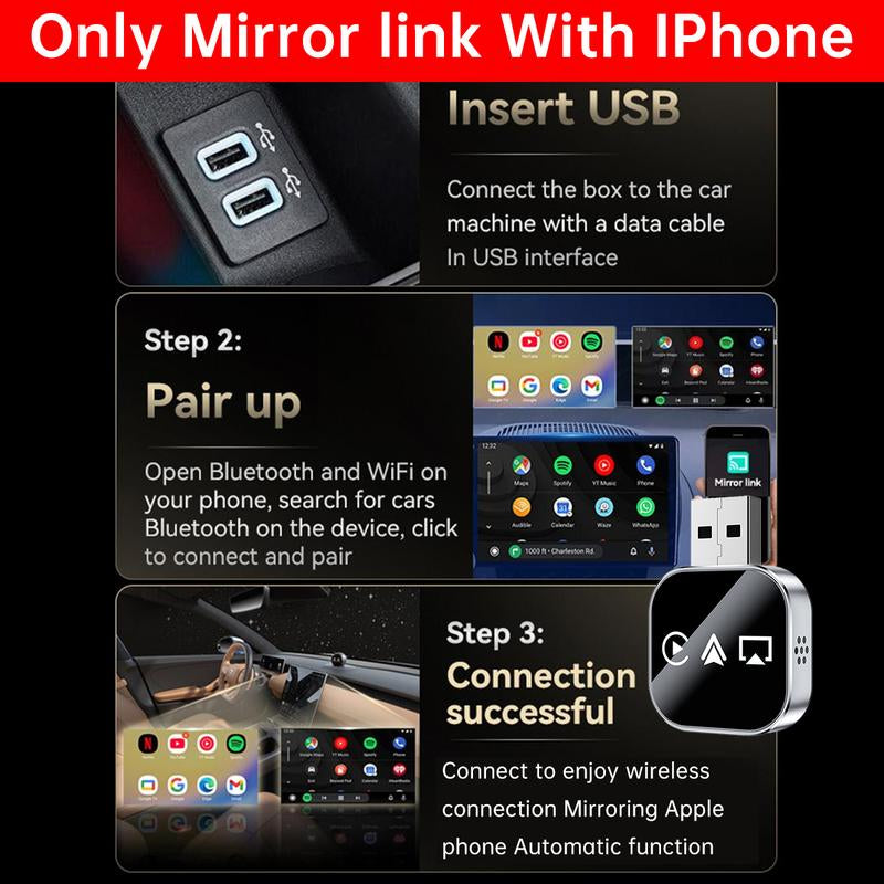 Wireless Carplay Mirror Link Adapter