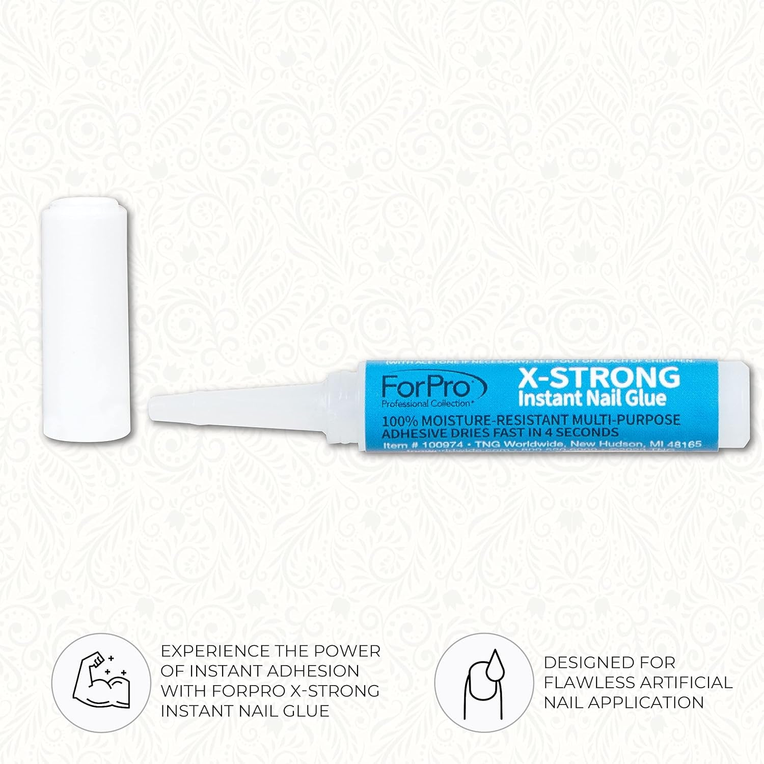 X-Strong Instant Nail Glue, 0.07 Oz (Pack of 6)